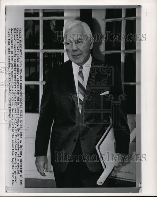 1962 Wire Photo John A.McCone Director of the Central Intelligence Agency. - Historic Images