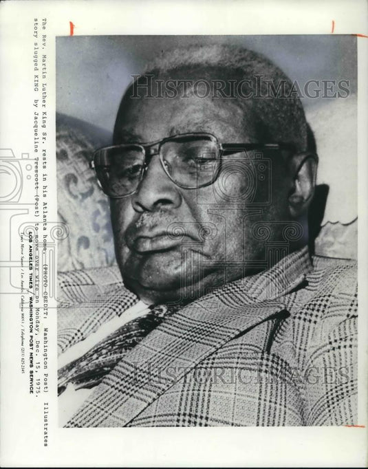 1975 Press Photo The Rev. Martin Luther King Sr. in his Atlanta Home - cvp31732 - Historic Images