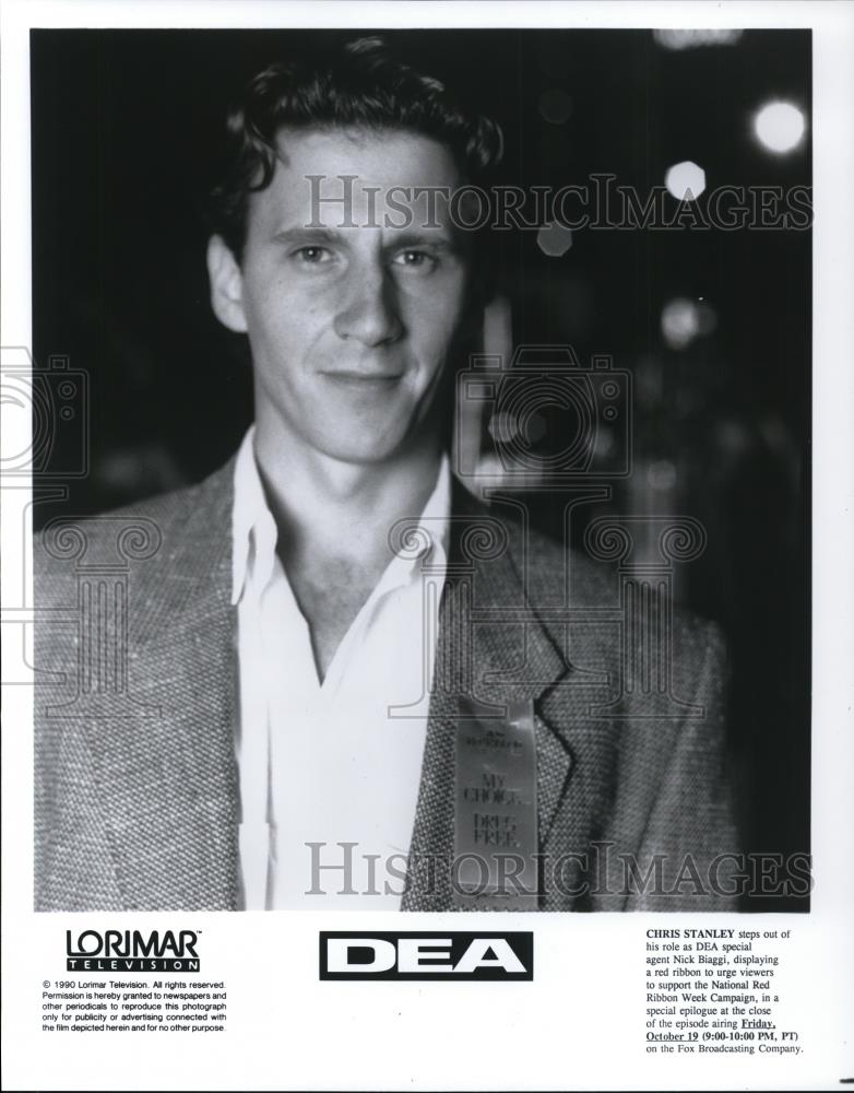 1990 Press Photo Chris Stanley stars as Agent Nick Biaggi in DEA TV show - Historic Images
