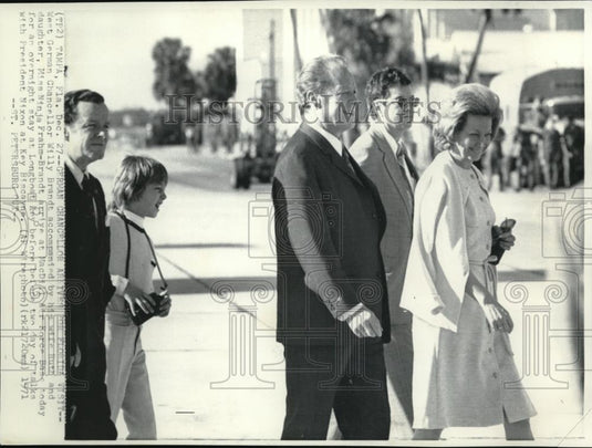 1971 Wire Photo West German Chancellor Willy Brandt & His Family - cvw00955 - Historic Images