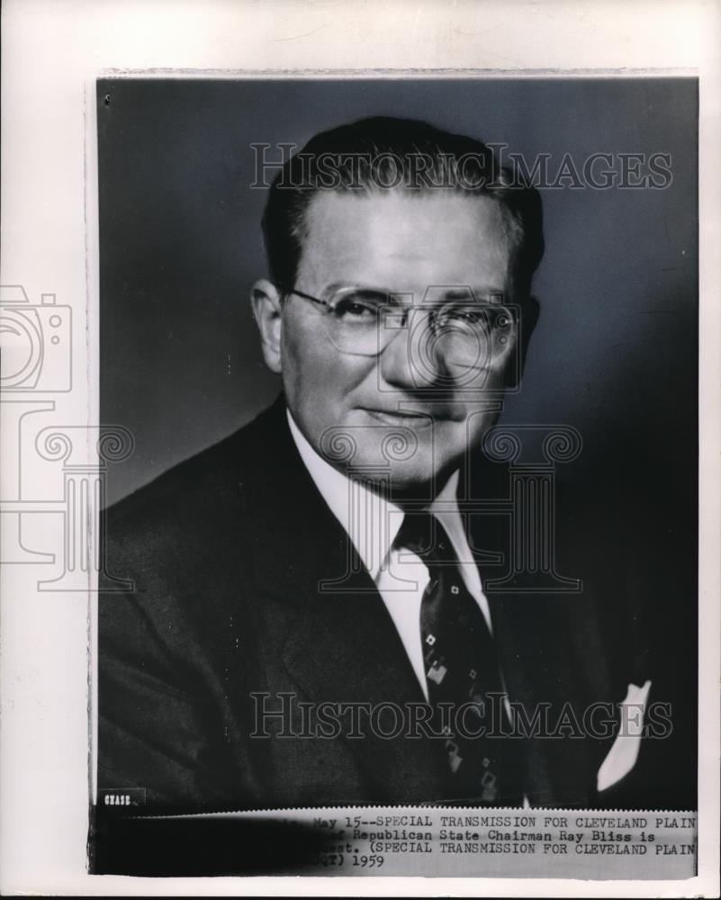 1959 Wire Photo Republican State Chairman Ray Bliss - cvw00999 - Historic Images