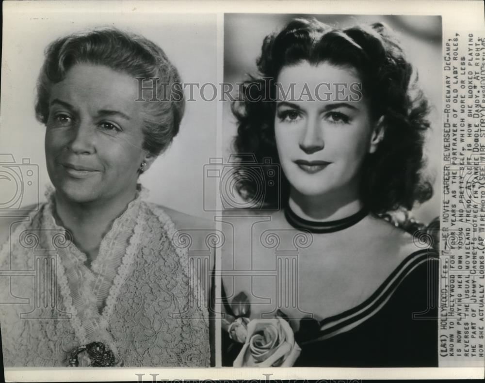 1945 Wire Photo Actress Rosemary DeCamp known for old roles - cvw00846 - Historic Images