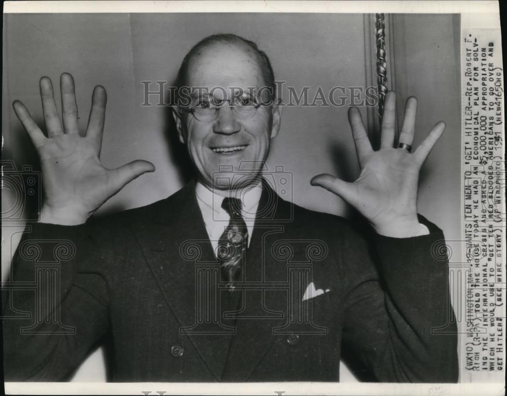 1941 Wire Photo Representative Robert Rich - cvw05111 - Historic Images