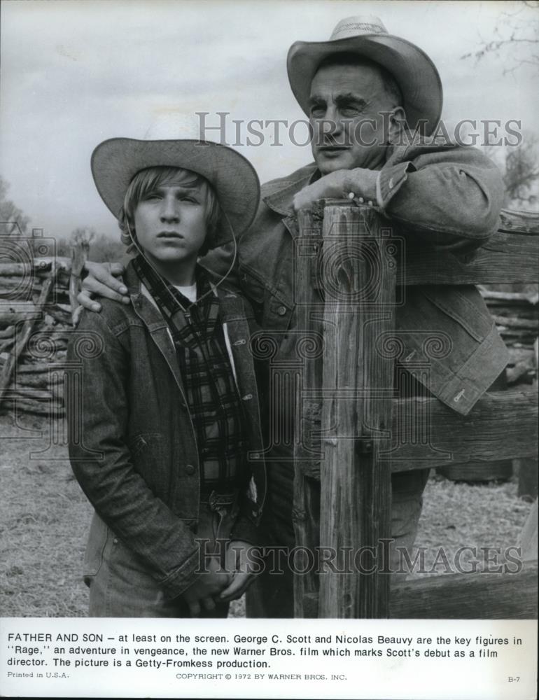 1972 Wire Photo A Father and Son Picture in the film " The Rage" - cvw01660 - Historic Images
