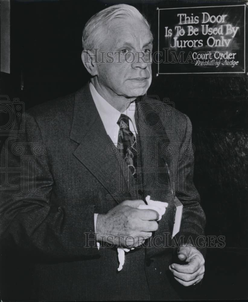 1954 Wire Photo William J Corrigan, returns to court today - cvw00472 - Historic Images