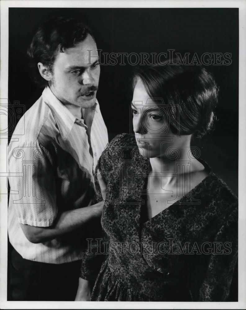 1973 Press Photo James Latta and Marysue Moses in Long Day&#39;s Journey into Night - Historic Images