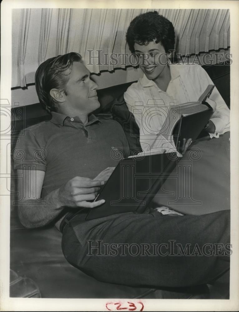 1957 Press Photo John Lupton with Wife Anne - cvp32696 - Historic Images