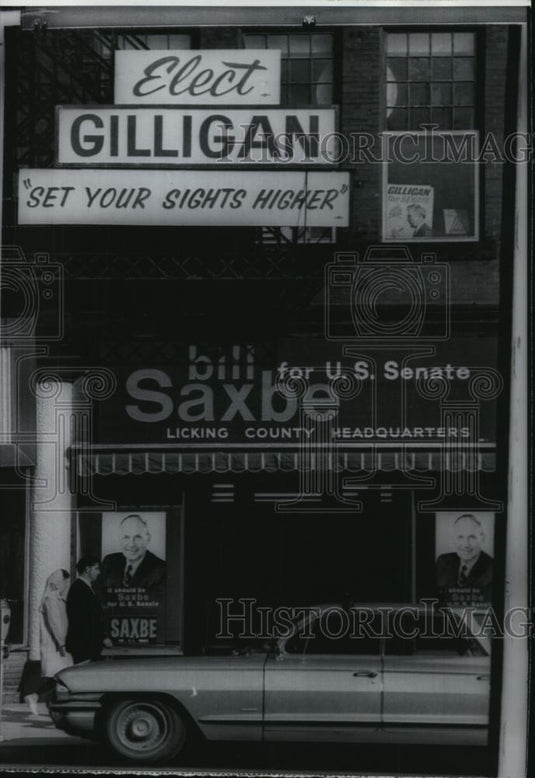 1968 Wire Photo U.S. Senatorial candidate John Gilligan's campaign ads - Historic Images