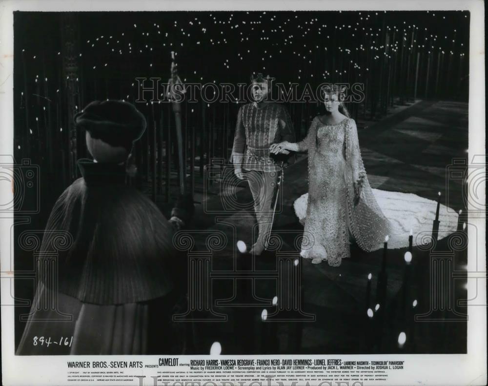 1967 Press Photo Richard Harris Vanessa Redgrave In Camelot - cvp31080 - Historic Images