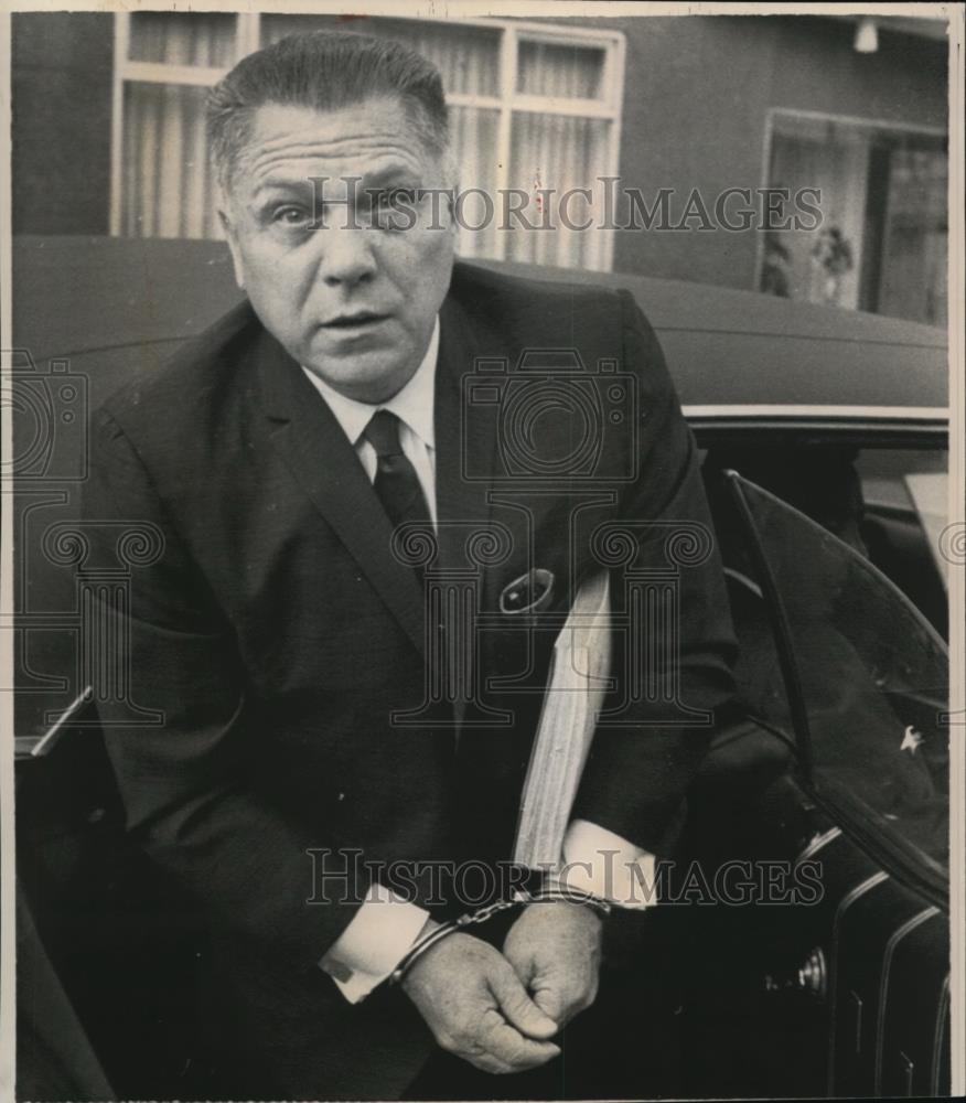1969 Wire Photo Former Teamster President James Hoff during Federal hearing - Historic Images