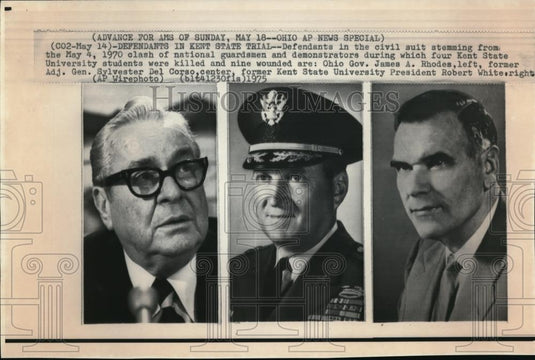1975 Wire Photo The Defendants in Kent State trial - cvw03564 - Historic Images