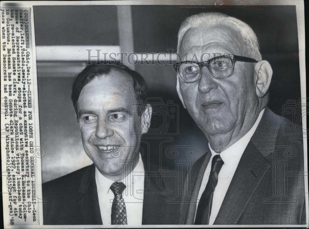 1968 Wire Photo House of Representatives executive secretary, Leon Shaffer - Historic Images