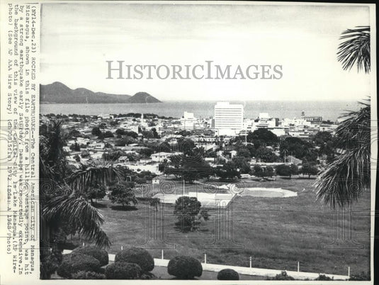 1973 Wire Photo The Central American City of Managua,Nicaragua Hit by Eartquake - Historic Images