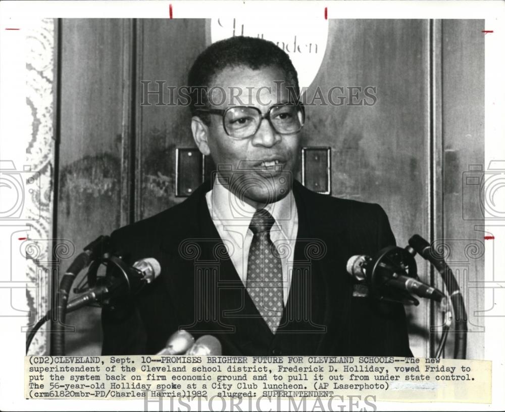 1988 Wire Photo Frederick D.Holliday the New Superintendent of Cleveland School - Historic Images