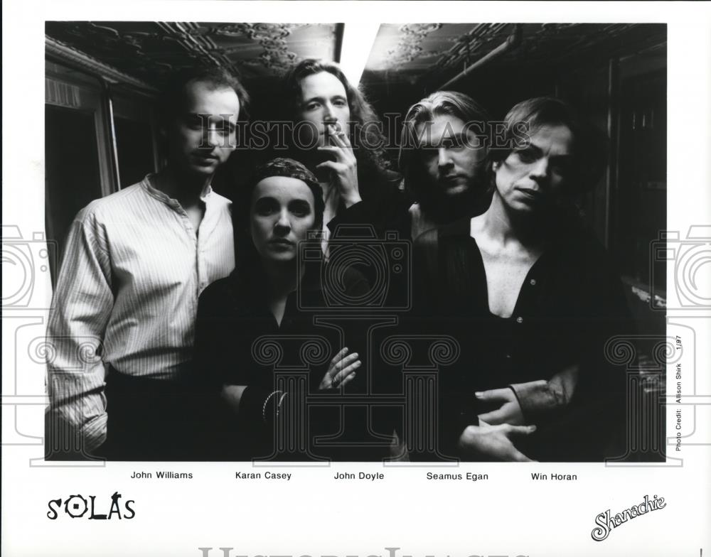 1997 Press Photo Solas Music Group John Williams Karen Casey John Doyle - Historic Images