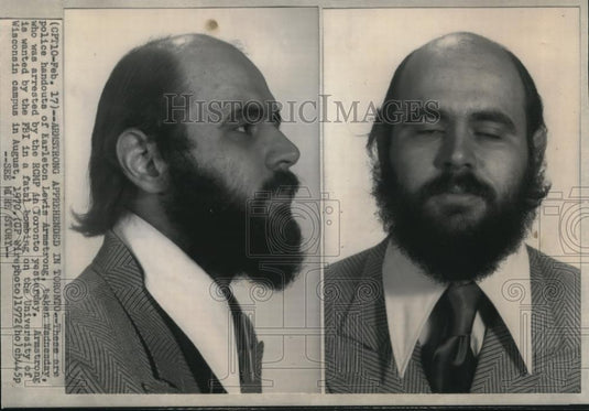 1970 Wire Photo These are police handouts of Karleton Lewis Armstrong, taken - Historic Images