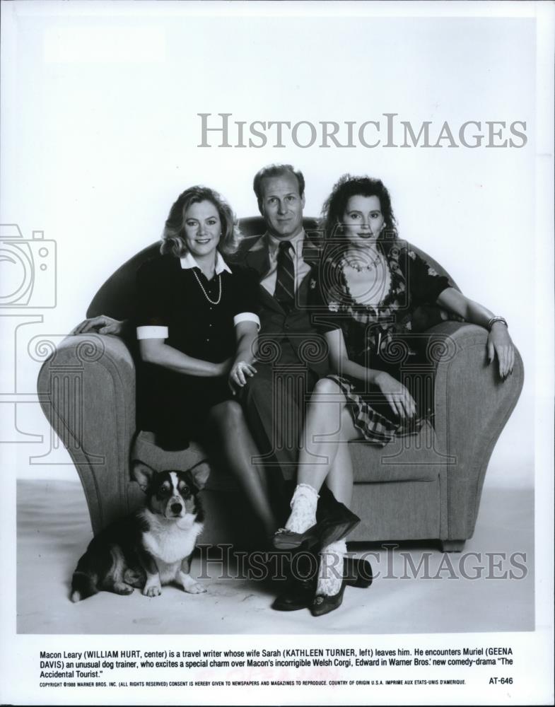 1989 Press Photo The Accidental Tourist starring William Hurt, Kathleen Turner, - Historic Images