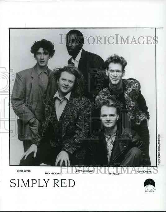 1989 Press Photo Chris Joyce, Mick Hucknall, Fritz Mcintyre of Simply Red - Historic Images