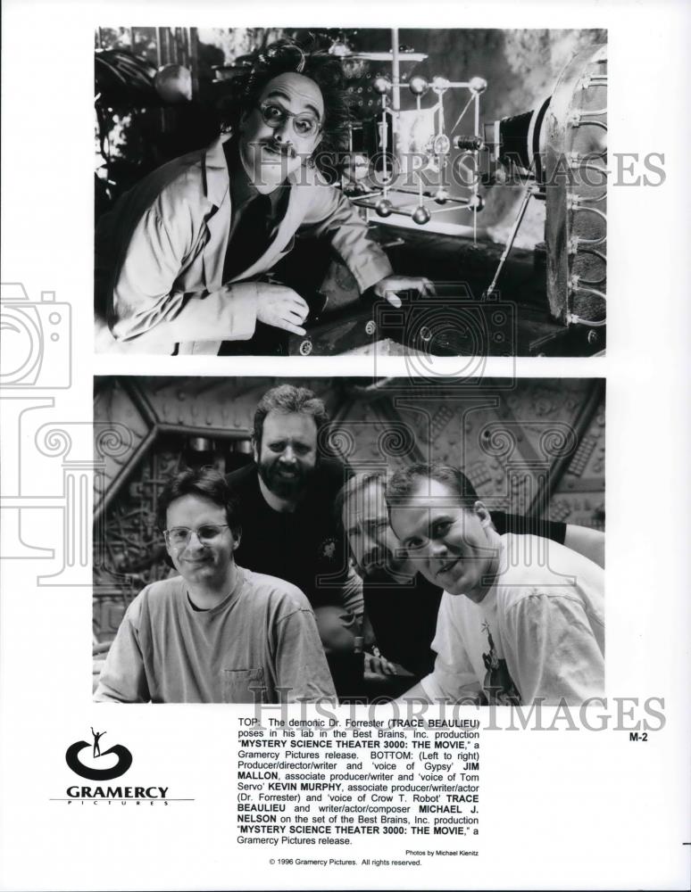 1996 Press Photo Jim Mallon, Kevin Murphy in "Mystery Science Theater 3000" - Historic Images