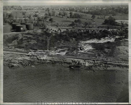 1938 Press Photo Railroad Tracks Destroyed by Hurricane Providence Rhode Island - Historic Images