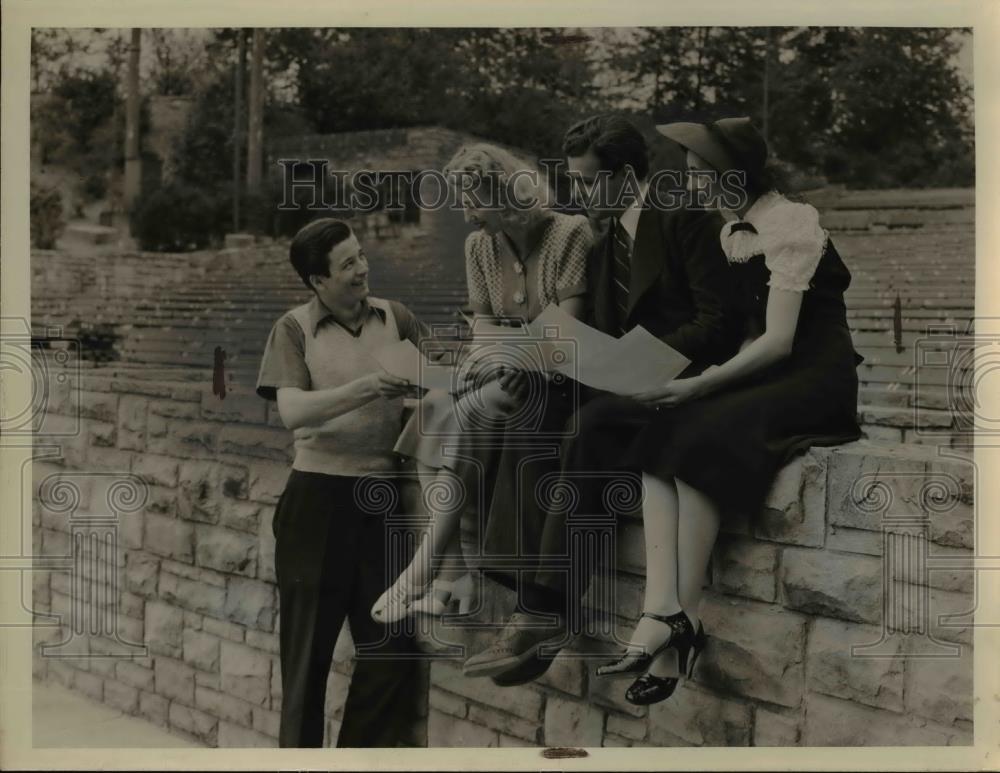 1940 Press Photo John Price, Mrs. Ralph Kennedy, Charles Evans and June Abel - Historic Images