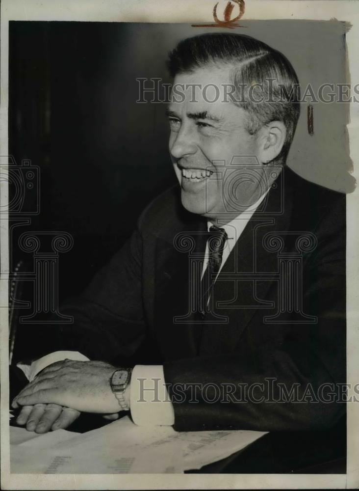 1938 Press Photo Secretary of Agriculture Henry A Wallace at Senate Committee - Historic Images