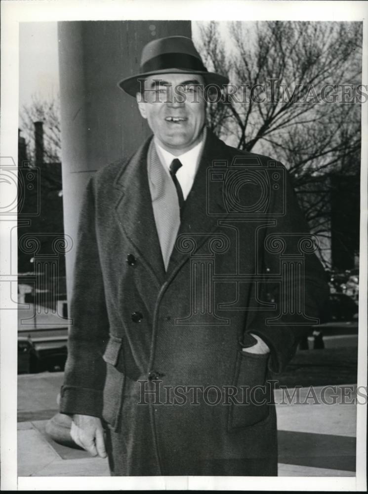 1942 Press Photo Representative Hamilton Fish Arrives at Viereck Trial as Nazi - Historic Images