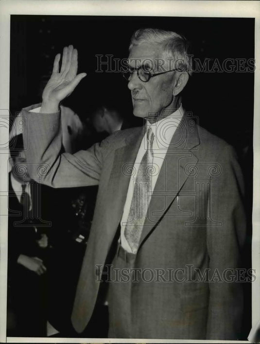 1936 Press Photo Dr. Francis Townsend Sworn Before The Committee - Historic Images