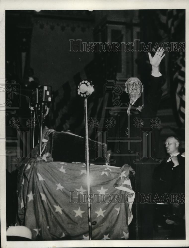 1932 Press Photo NY Governor Alfred Smith Presidential candidate speech - Historic Images