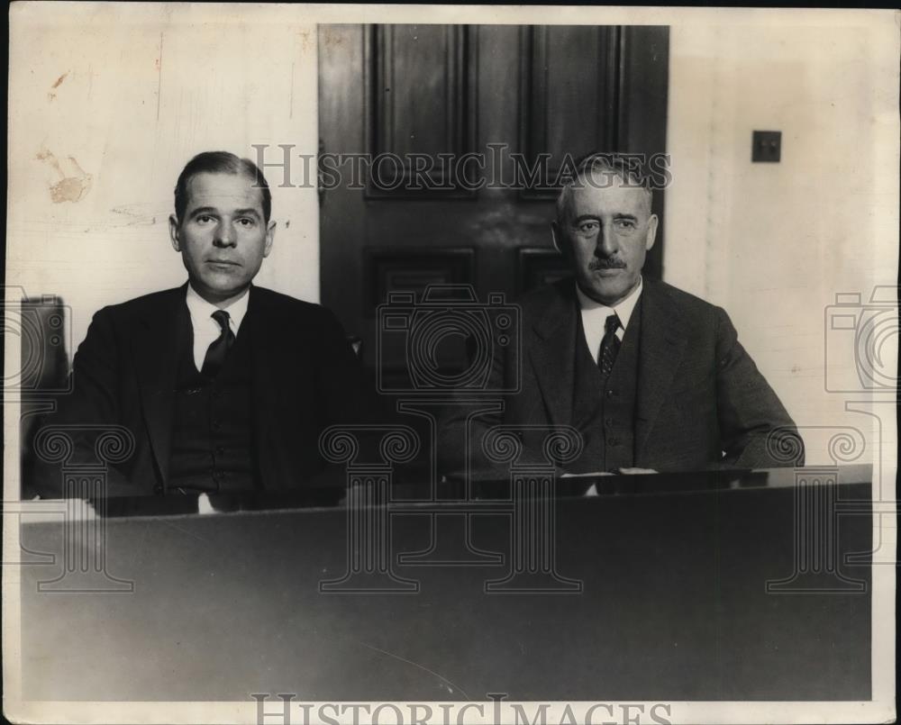 1930 Press Photo Allen Trafford Klots congratulated Sec.Stimson in the Capital - Historic Images