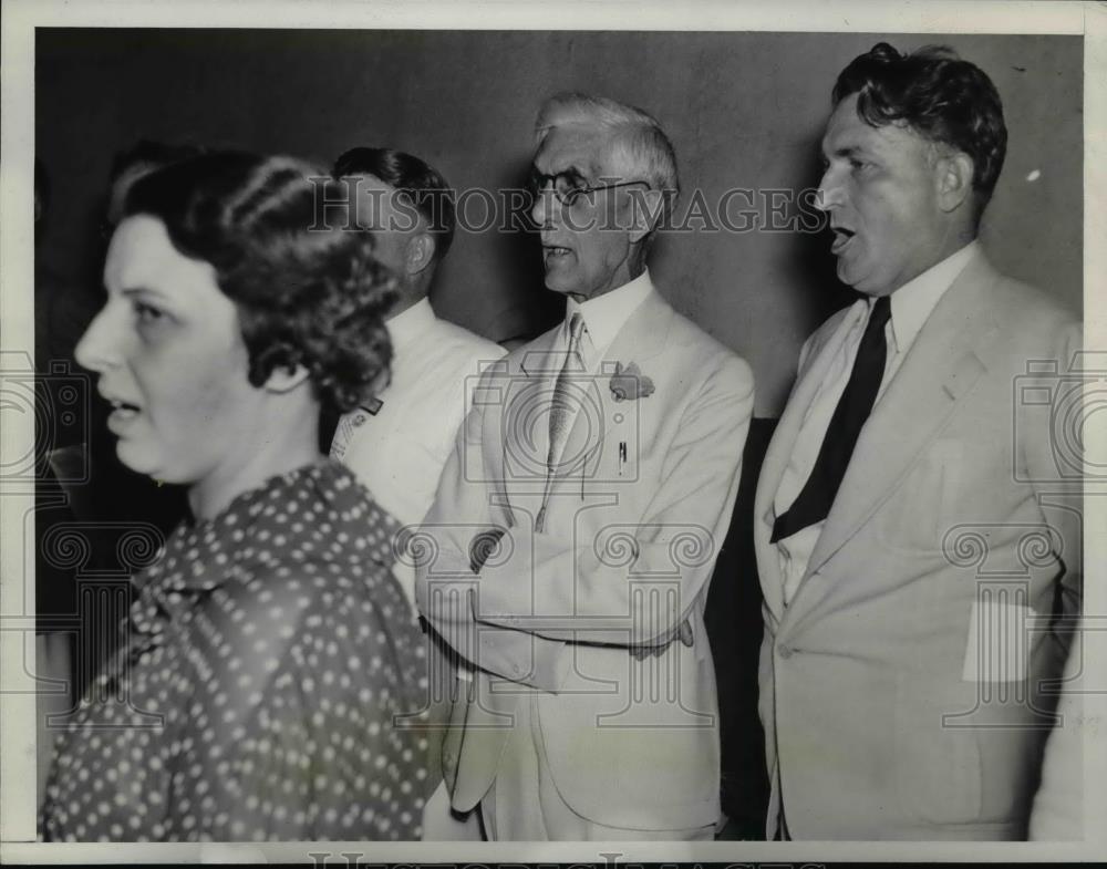 1936 Press Photo Dr Francis Townsend, Gerald K Smith - Historic Images