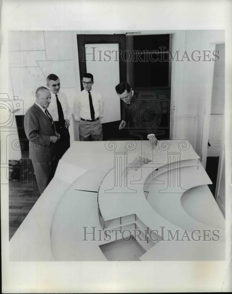 1958 Press Photo American Society for Metals Headquaters Building  Model. - Historic Images