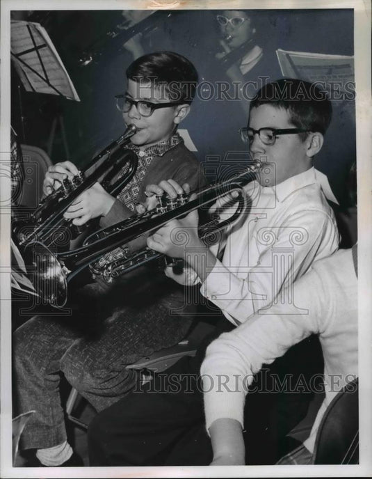 1954 Press Photo John Mass of Sackett School & Jeffrey Trush Memphis School - Historic Images