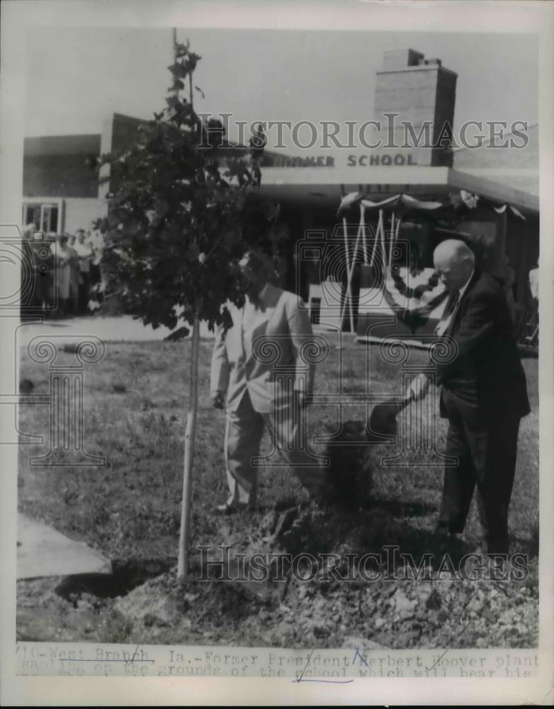 1954 Press Photo Former President Herbert Hoover - Historic Images