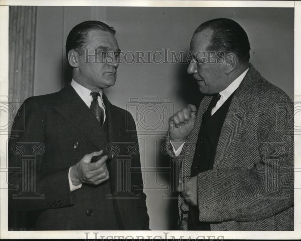 1935 Press Photo Gerald P Nye Senate Munitions Committee William B Shearer - Historic Images