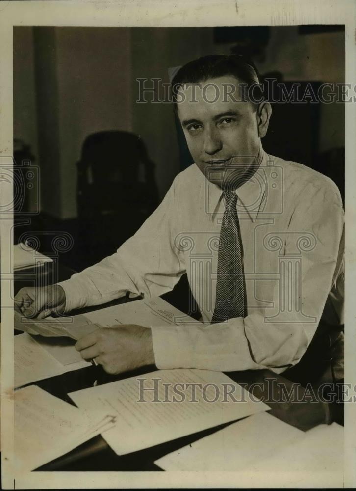 1933 Press Photo Portrait of Second Assistant Sec&#39;y of Interior Oscar Chapman. - Historic Images