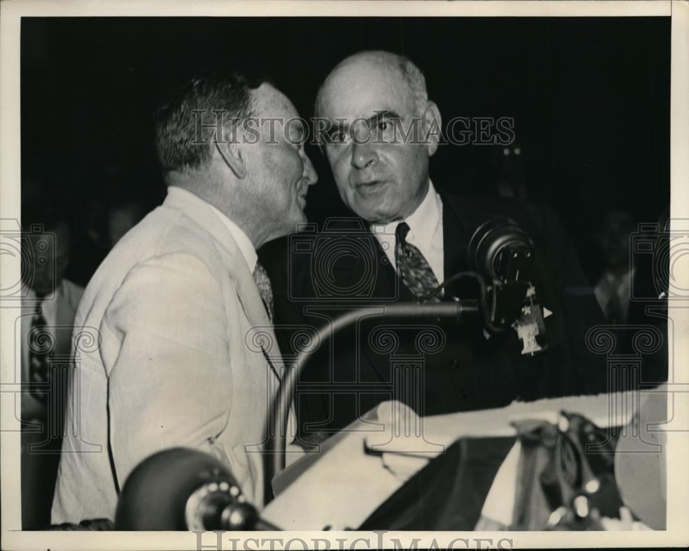 1936 Press Photo Sen Joseph T. Robinson. Gov. Herbert Lehman Democratic - Historic Images