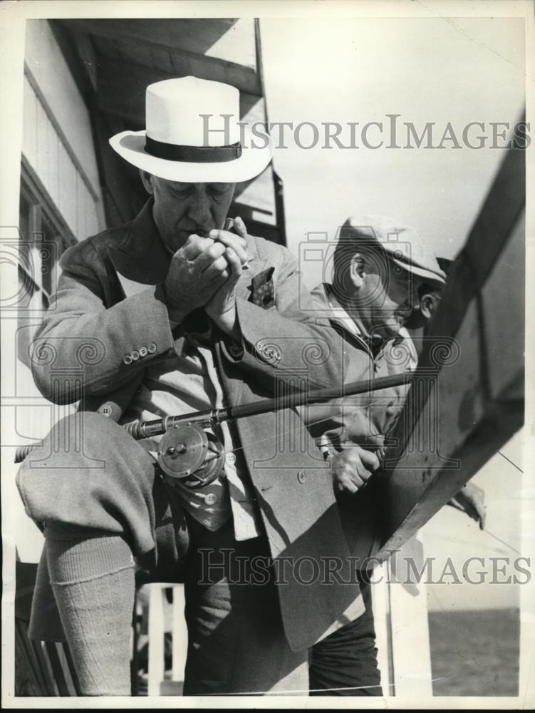 1936 Press Photo Former Governor of New York Alfred Smith in Palm Beach Florida - Historic Images