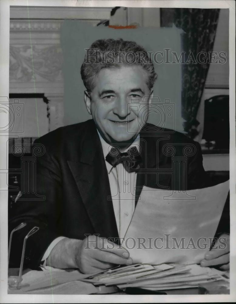 1955 Press Photo Governor Frank Lausche of Ohio - Historic Images