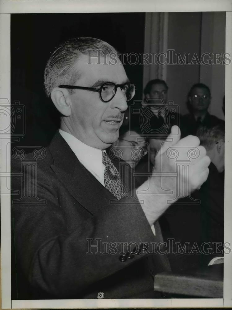 1946 Press Photo Washignton: Harold Judson testifying - Historic Images