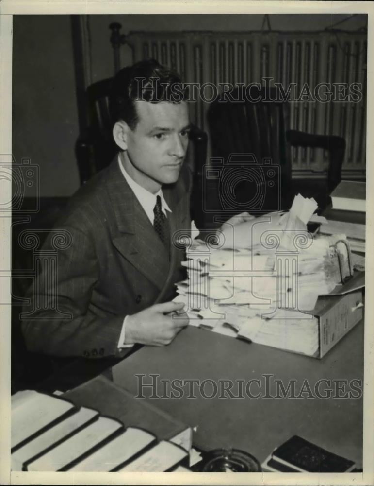 1938 Press Photo WJ McFarland Assistant City Attorney - Historic Images