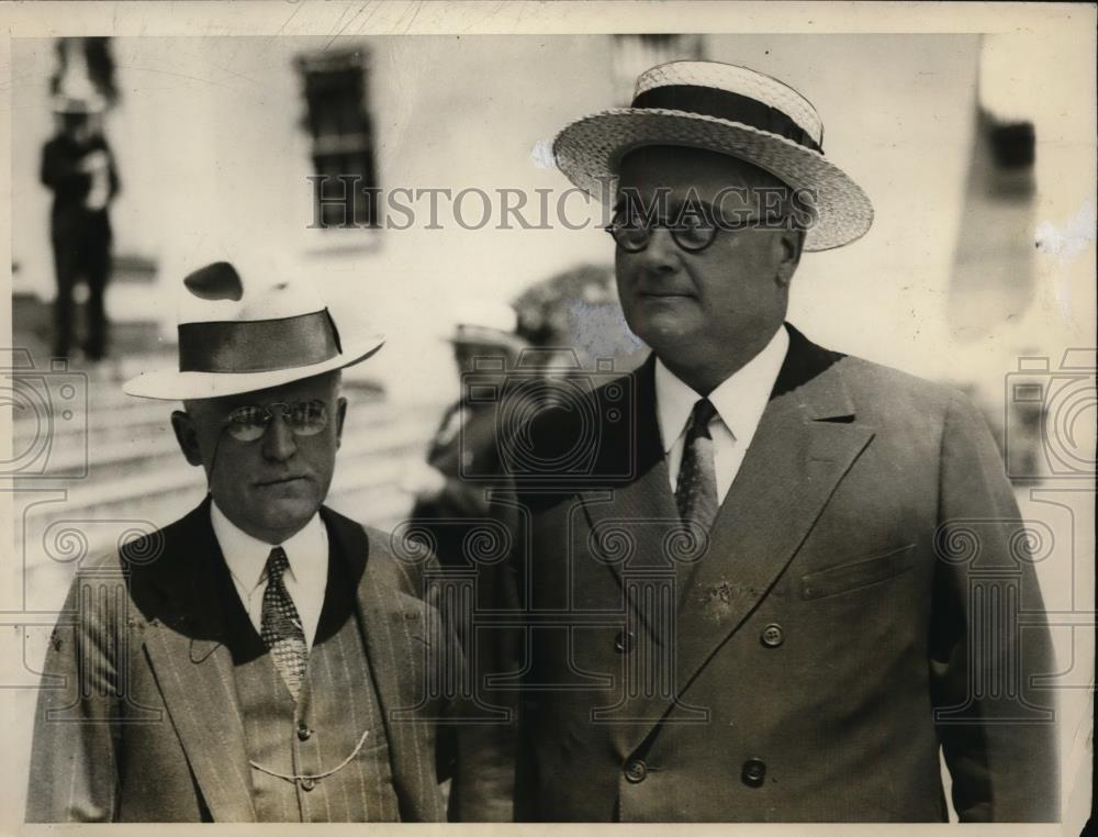 1928 Press Photo Col. Robert W. Stewart, Chief Counsel Frank J. Hogan Standard - Historic Images