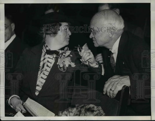 1938 Press Photo Representatives Edith Rogers & Allen Treadway at Trade Pact Com - Historic Images