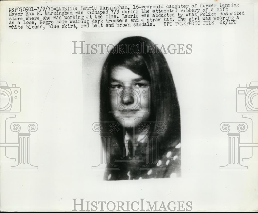 1970 Press Photo Lansang Laurie Murningham, Daugher Of Mayor Max, Kidnapped - Historic Images