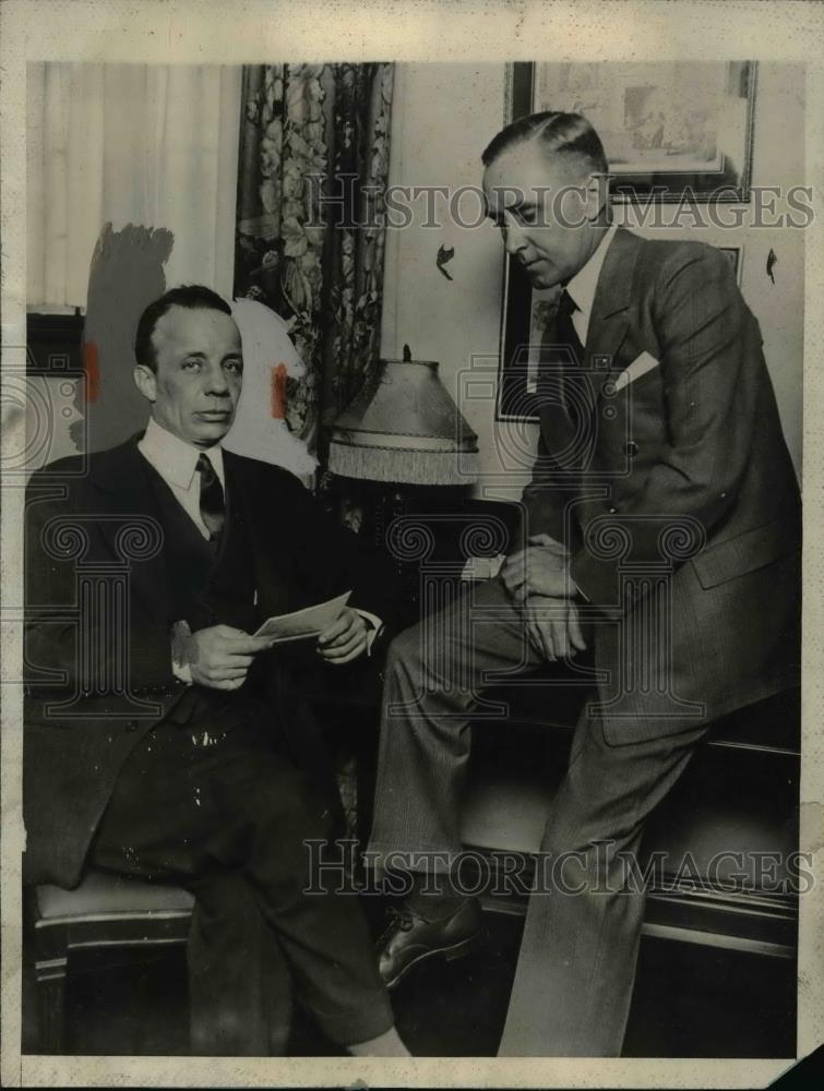 1927 Press Photo Col Theodore Roosvelt with Col Thomas B Gowenlock - Historic Images