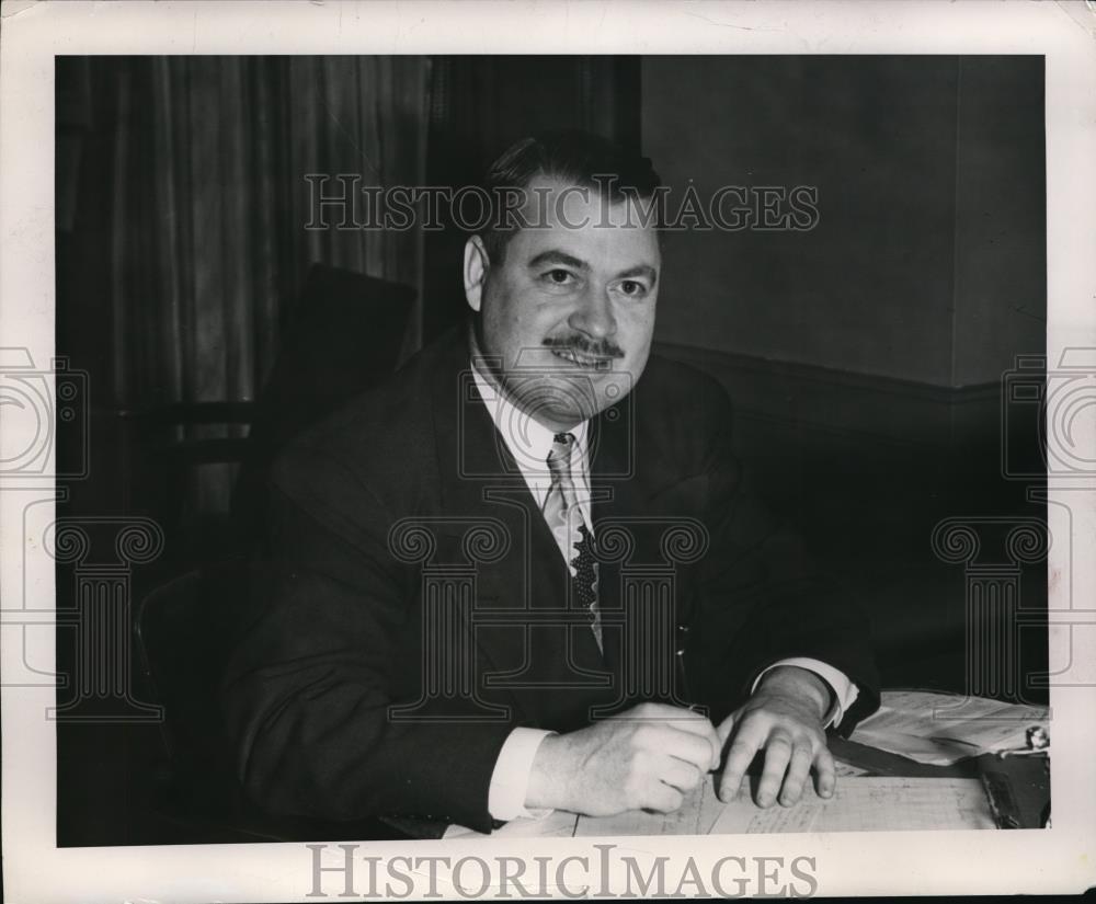 1948 Press Photo Harold Gallagher Sales manager, WTAM-WNBIC - Historic Images