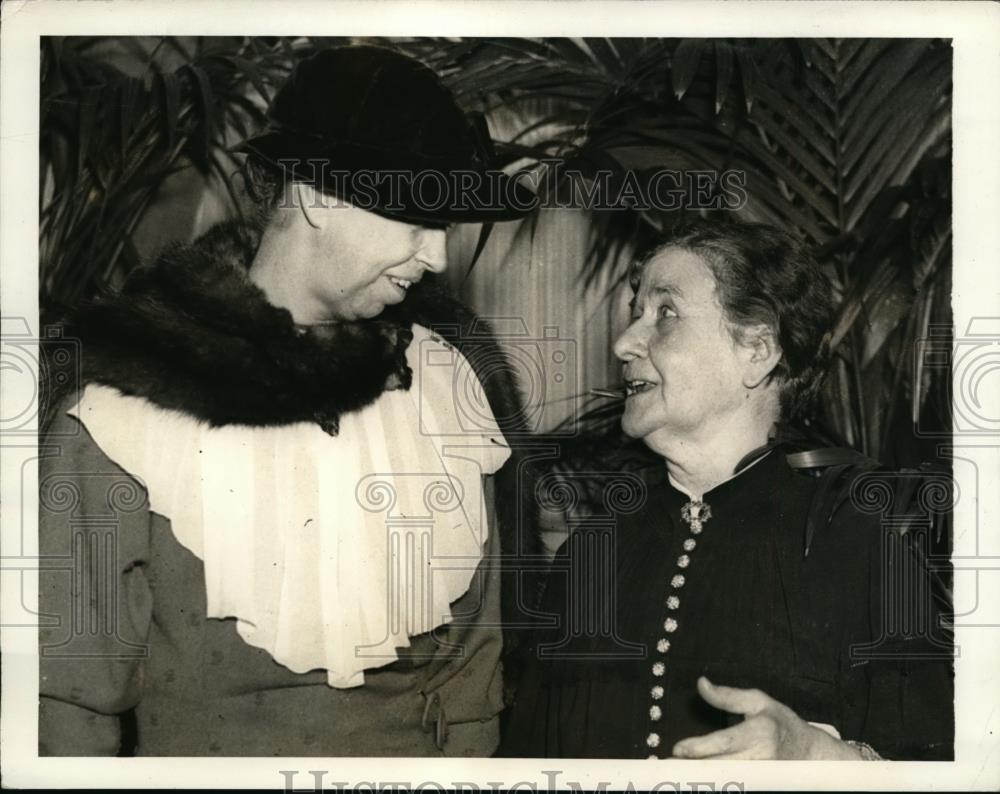 1937 Press Photo Washington Mrs Franklin D Roosevetl With John Nance Garner. - Historic Images