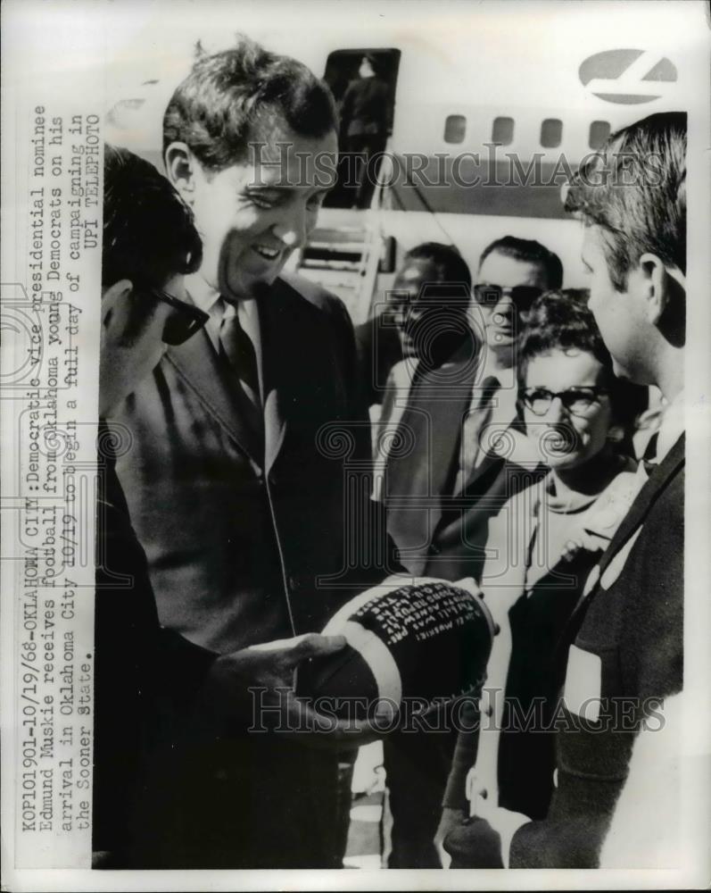 1968 Press Photo Democratic Vice Presidential Candidate Edmund Muskie - Historic Images