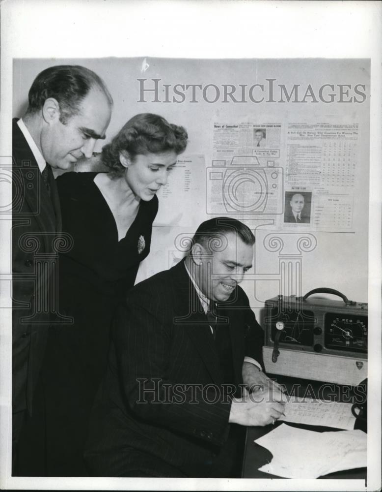 1942 Press Photo Mr. & Mrs.Claire Booth Luce and capaign manager William Brennan - Historic Images