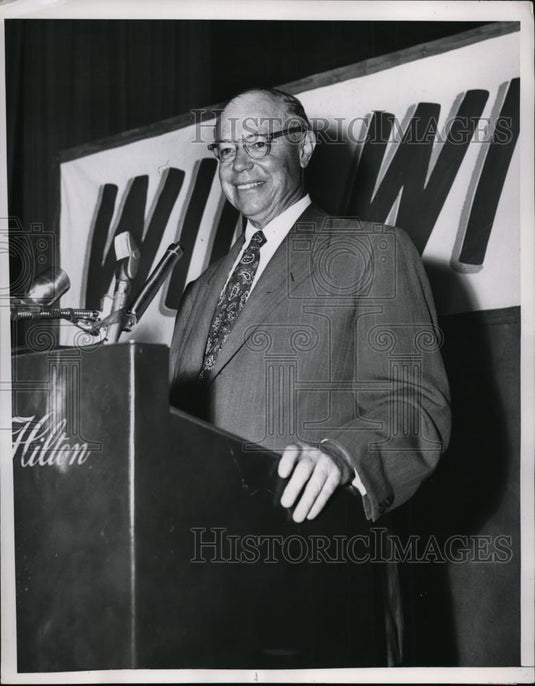 1952 Press Photo Chicago Senator Robert A Taft, Hilton Campaign Rally - Historic Images